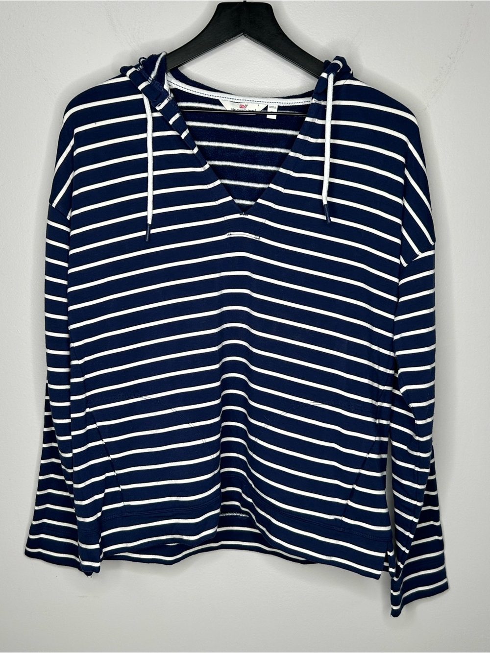 Vineyard Vines Women’s Dreamcloth Navy and White Striped Hoodie Size M
